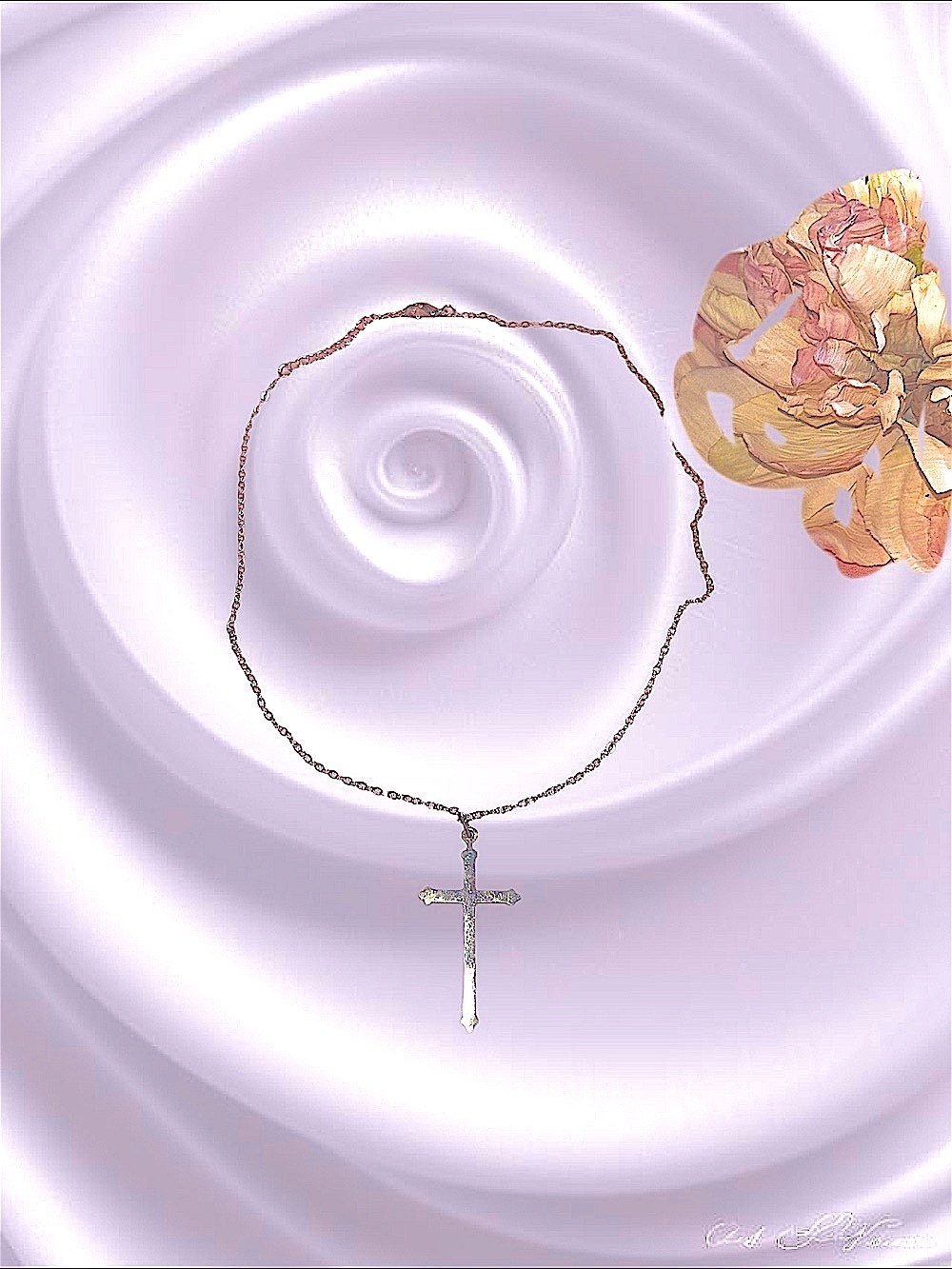 Vintage Silver Cross Necklace